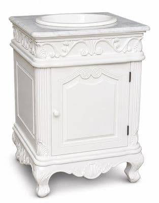 Bespoke Petite Sink Vanity Unit with Solid Marble Top