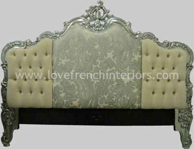 Bespoke Rococo Crested Triple Padded Headboard