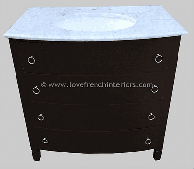 Bespoke Single Sink Vanity Unit with 5 Drawers