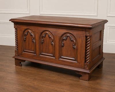 Blanket or Storage Box with Carved Front