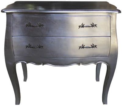 Bombe Chest in Silver or Gold Leaf