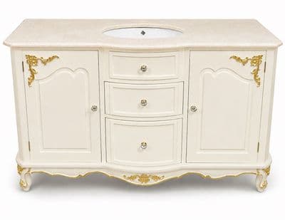Bow Front Single Bowl Vanity Unit