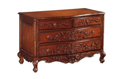 Bow Fronted Chest in Mahogany