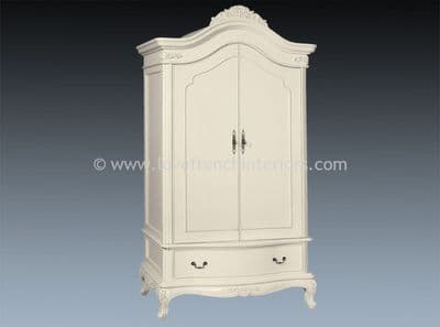 Candice Double Armoire in Antique White