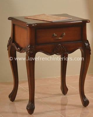 Candice One Drawer Mahogany Bedside
