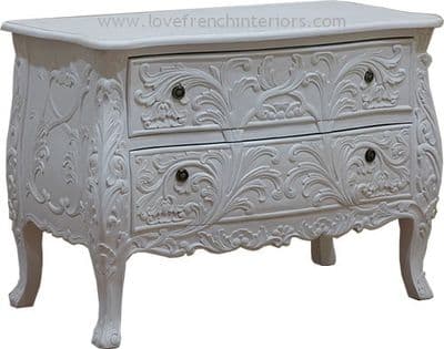 Carved 2 Drawer Chest