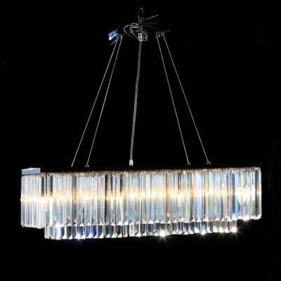 Cascade Rectangular Chandelier in Chrome