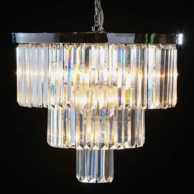 Cascade Round Chandelier in Chrome