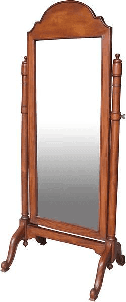 Cheval Arch Top Mirror with Mahogany Frame