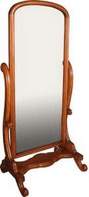Cheval Mirror with Mahogany Frame