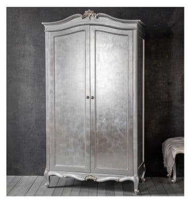 Chic Double Wardrobe in Silver