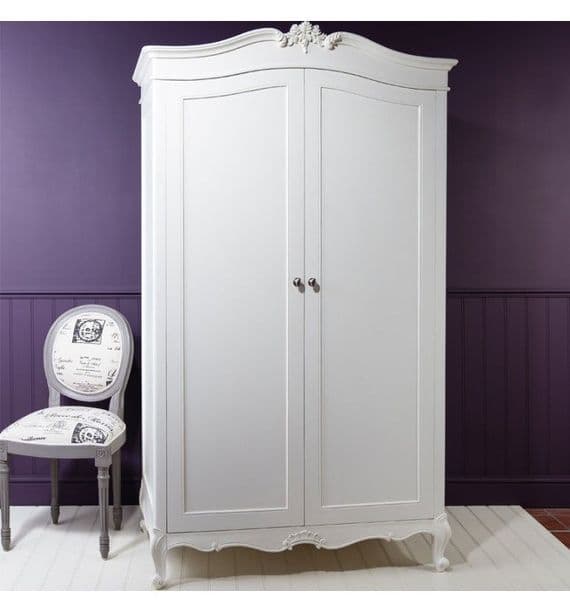 Chic Double Wardrobe in Vanilla White