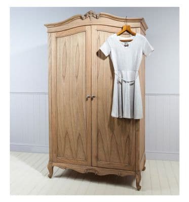 Chic Double Wardrobe Weathered Finish