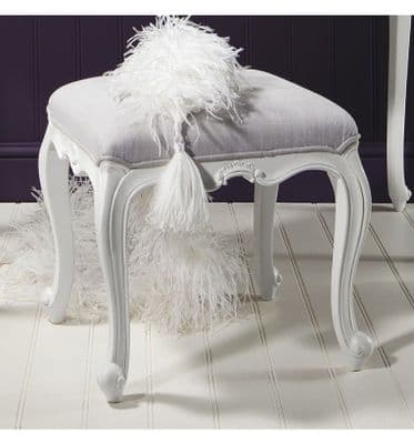 Chic Dressing Stool in Vanilla White