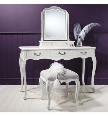 Chic Dressing Table in Vanilla White