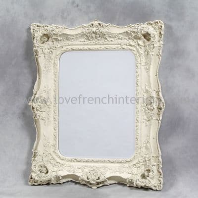 Classic Styled Antique White French Mirror
