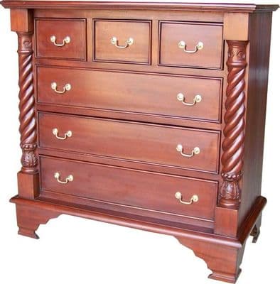 Column Chest of Six Drawers