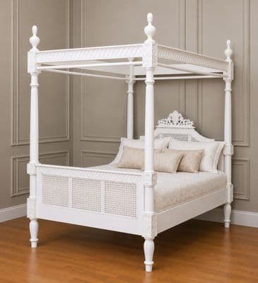 Country Rattan French Four Poster Bed
