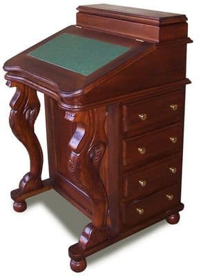 Davenport in Mahogany with Leather Choices