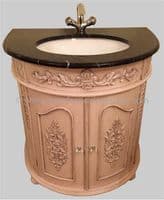 Demi Lune Ornate Sink Vanity Unit