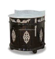 Demi Lune Ornate Sink Vanity Unit