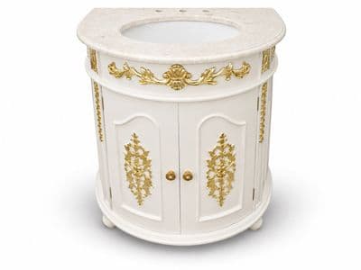 Demi Lune Ornate Sink Vanity Unit