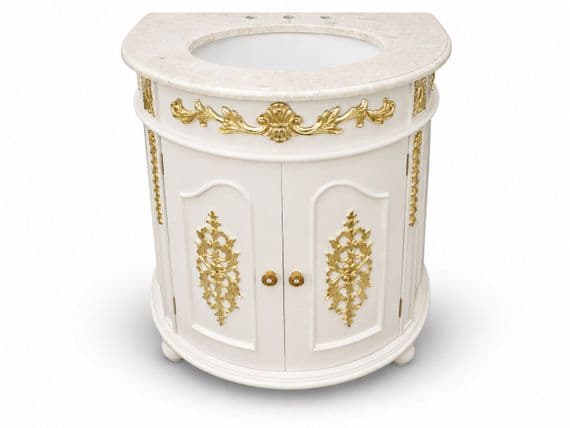 Demi Lune Ornate Sink Vanity Unit