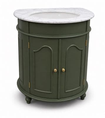 Demi Lune Plain Sink Vanity Unit