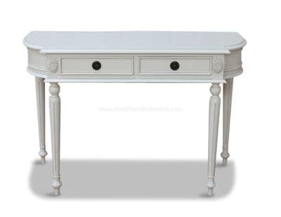 Elegant Console Table in Antique White