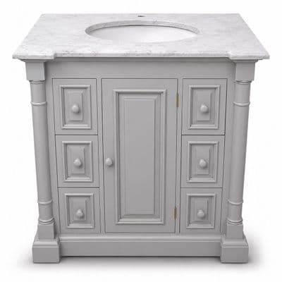 Emma Single Sink Vanity Unit with Six Drawers