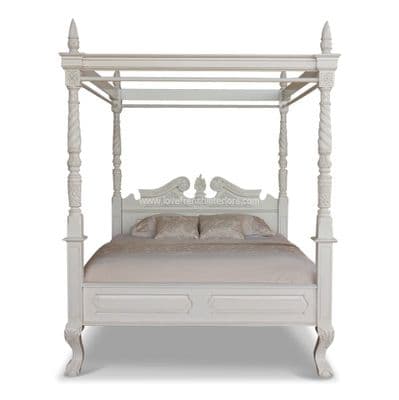 Four Poster Canopy Bed with Low Footend