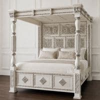 Four Poster Carved Canopy Bed