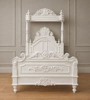Four Poster Half Tester Bed in Antique White