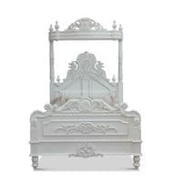 Four Poster Half Tester Bed in Antique White