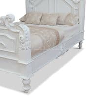 Four Poster Half Tester Bed in Antique White