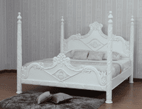 Four Poster Palais Ornate Bed in Mahogany