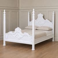 Four Poster Palais Ornate Bed in Mahogany