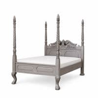 Four Poster with Barley Twist Posts in Mahogany