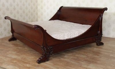 French Brodsworth Sleigh Bed