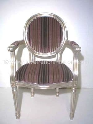 French Oval Plain Back Carver Chair