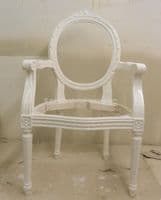 French Oval String Back Carver Chair