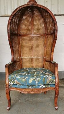 French Porters Chair with Rattan