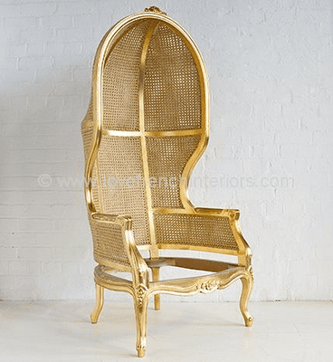 French Porters Chair with Rattan