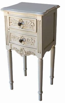 French Rococo Bedside with Fluted Legs