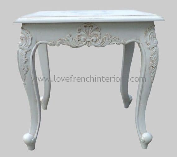 French Square Side Table