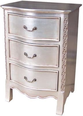 French Three Drawer Bedside