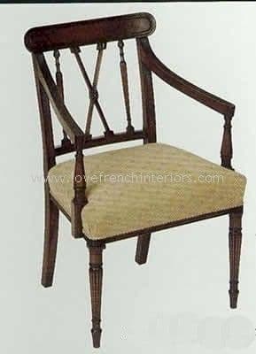 George III Carver Chair Arrow Back