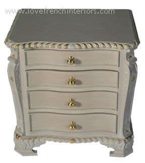 George III Serpentine 4 Drawer Bedside