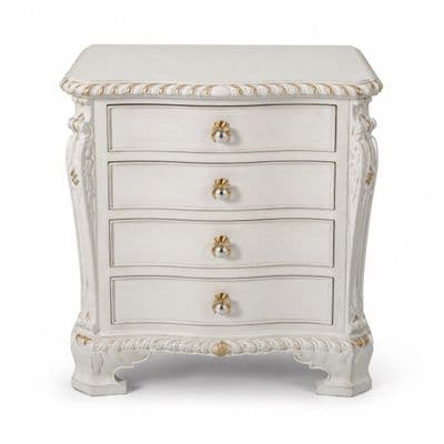 George III Serpentine Four Drawer Bedside
