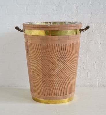Georgian Irish Peat Bucket Large Wavy Carving